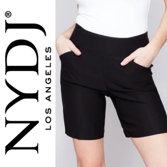 NYDJ Black Cotton Bermuda Shorts | Size: 4 - Picture 1 of 15